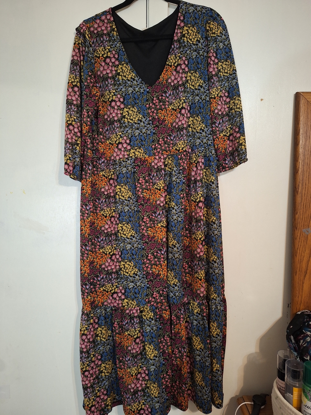 Floral V-Neck Midi Dress